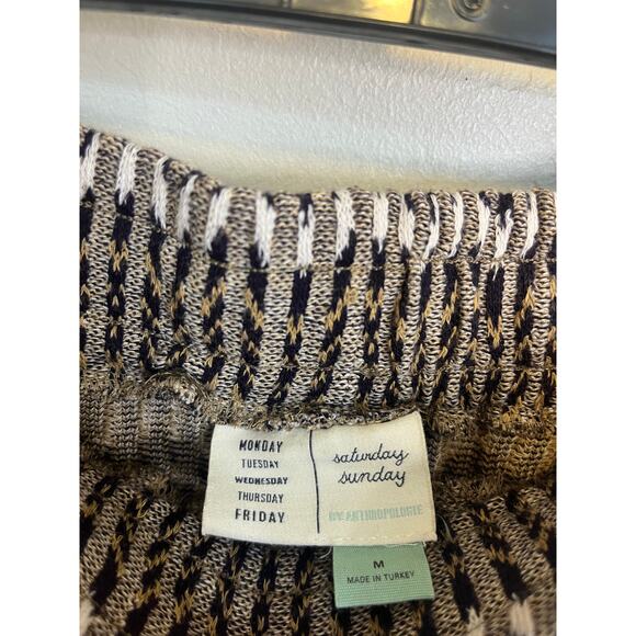 Anthropologie Saturday Sunday Pull On Elastic Waist Patterned Casual Pants M - Picture 9 of 9